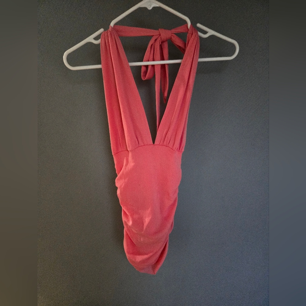 Coral Halter Top
